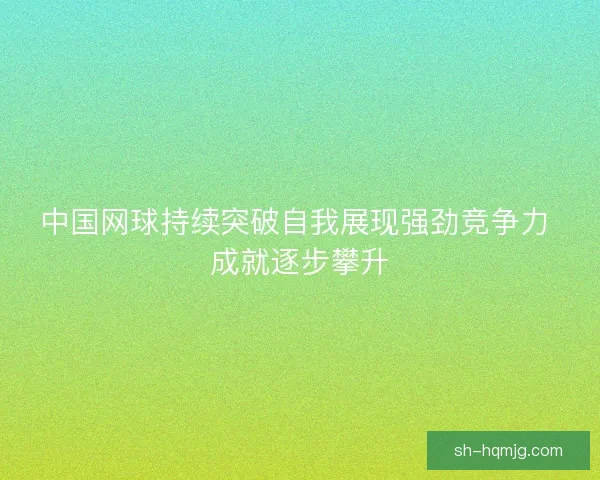 中国网球持续突破自我展现强劲竞争力 成就逐步攀升
