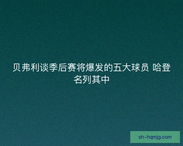贝弗利谈季后赛将爆发的五大球员 哈登名列其中